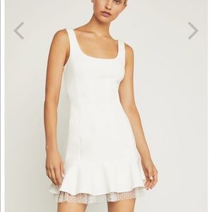 BCBG scoop neck fluted dress